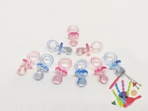 Соски декор прозорі в стилі newborn блакитні та рожеві