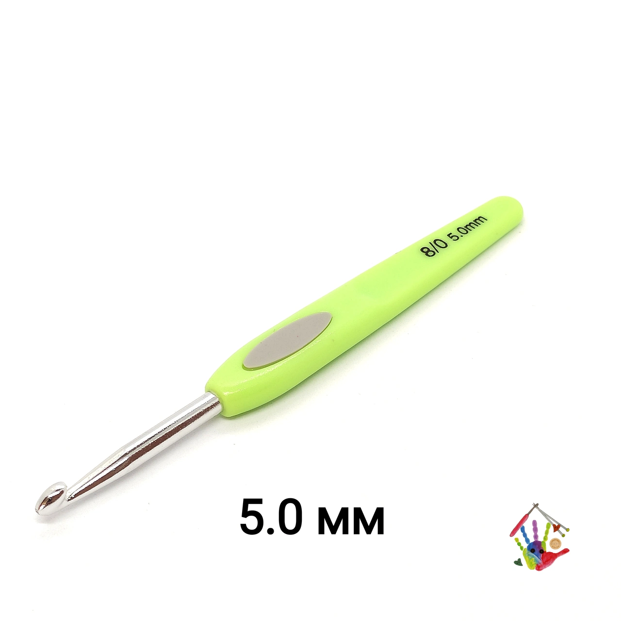 Гачок для в'язання з пластиковою ручкою розміром 5,0 мм