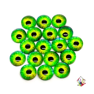 Очі кабошони 8 мм зелені