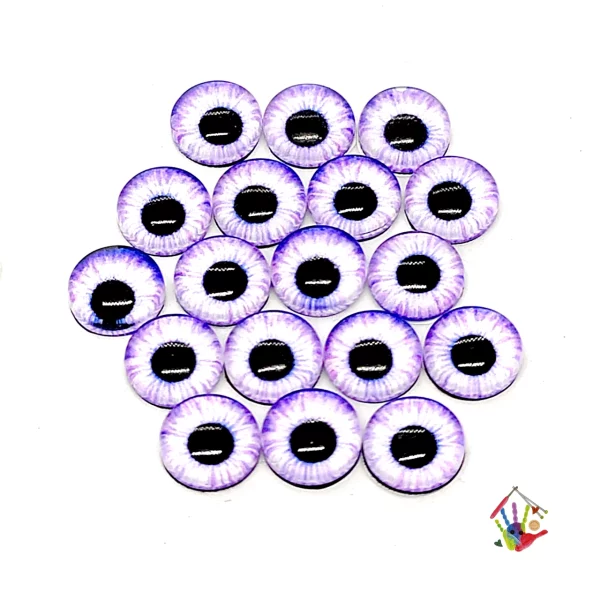 Очі кабошони 8 мм фіолетові